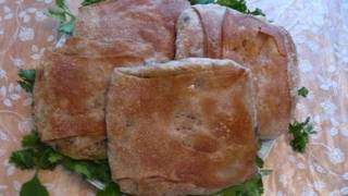 Moroccan stuffed bread (Khobz B’ Chehma)